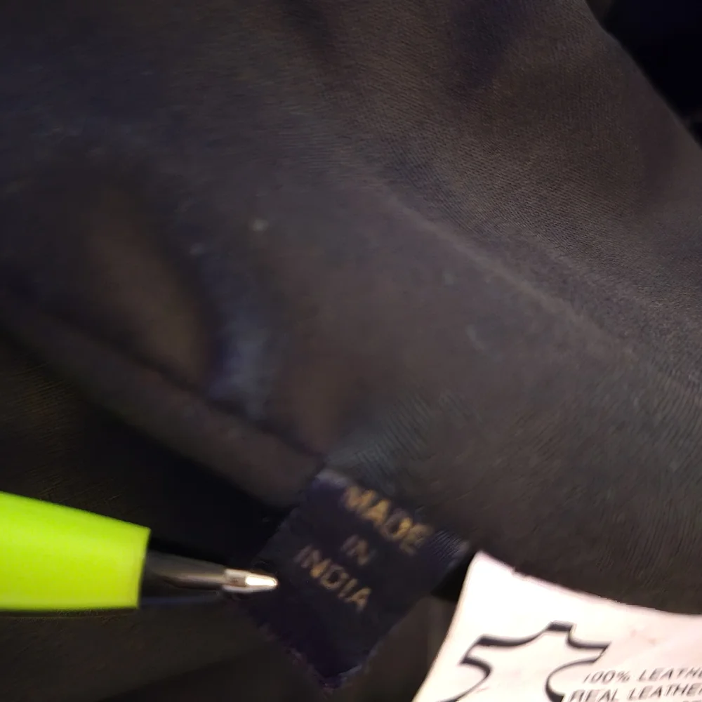 Black and Blue Leather Pants - Picture 12 of 16